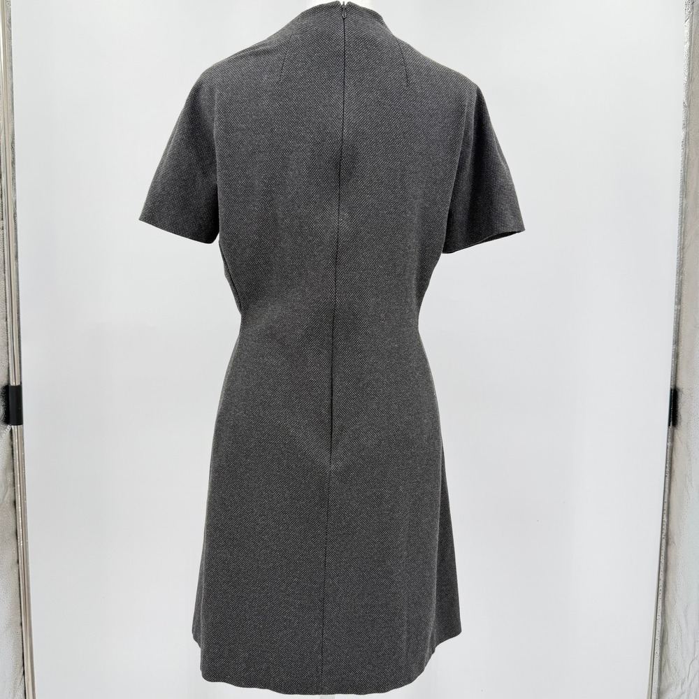 Theory Womens Gray Stretch Knit Short Sleeve Shift Dress Size Large - Picture 3 of 7